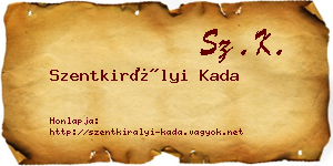 Szentkirályi Kada névjegykártya